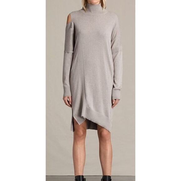 AllSaints Cecily Asymmetric Dress Sz. M - Picture 1 of 6